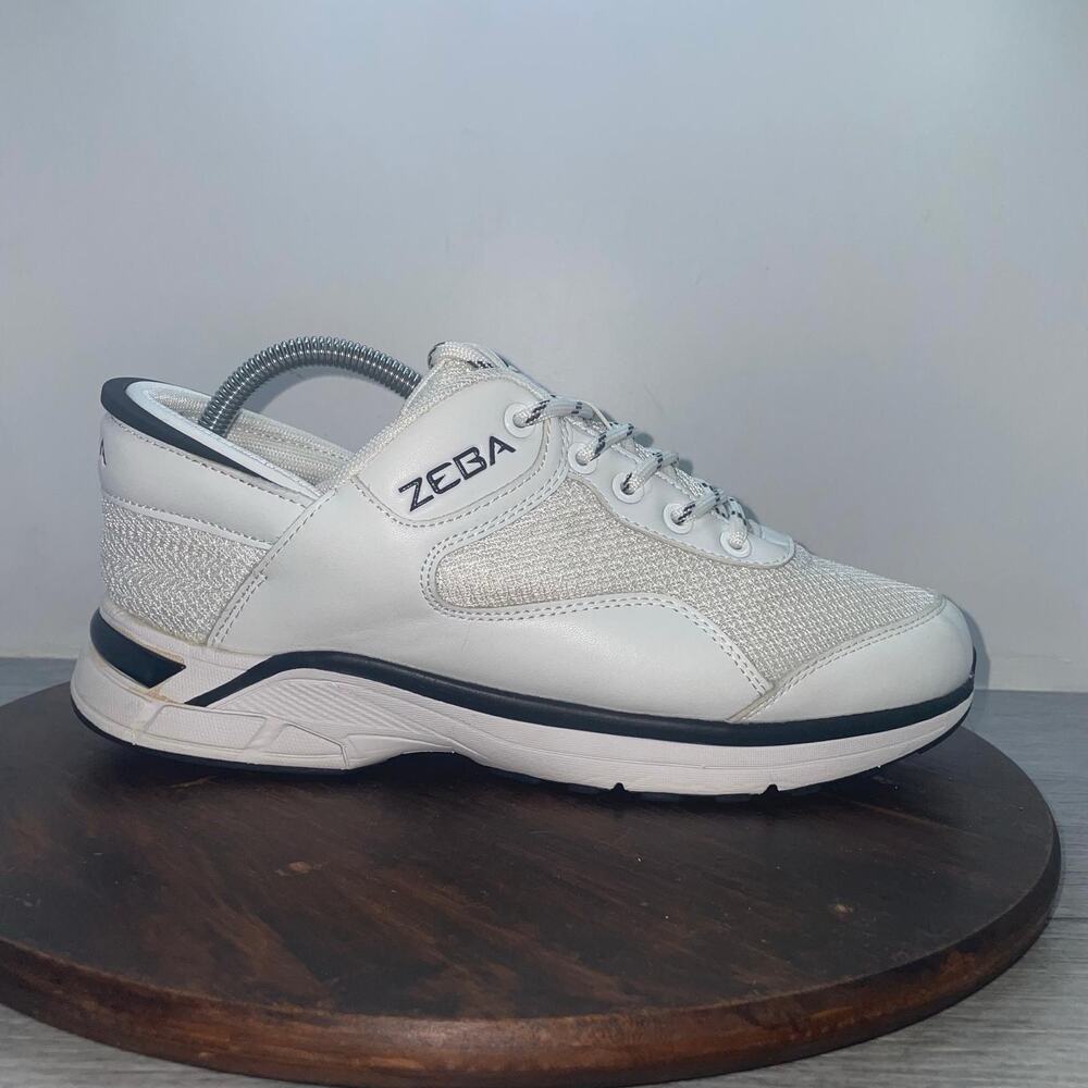 Zeba Hands Free Slip On Shoes Mens Size 8.5 White Mesh Cushion Comfort Low Top